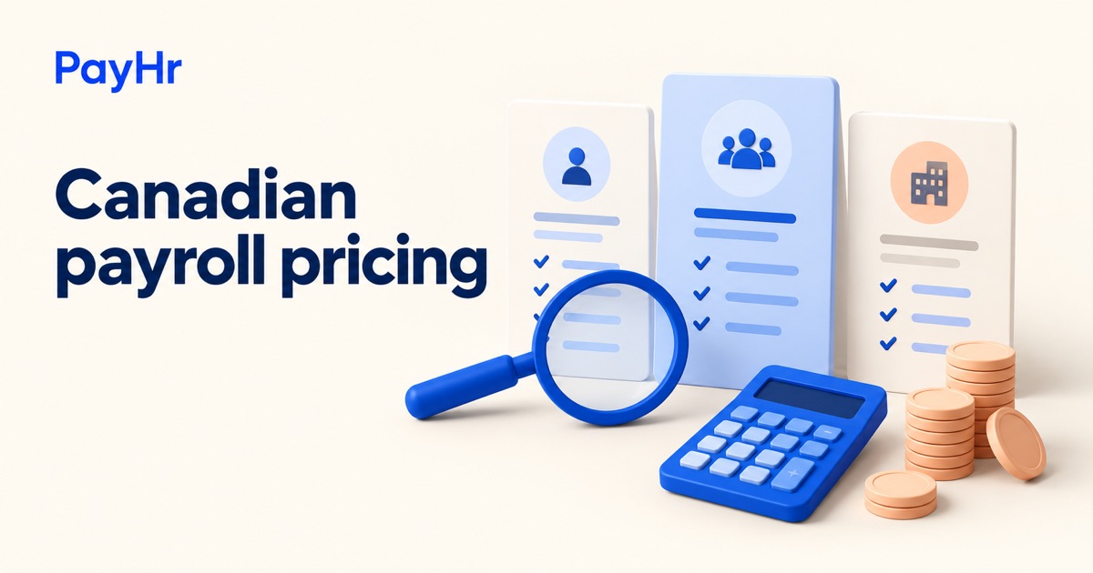 Canadian payroll software pricing comparison for small businesses — illustrated payroll comparison.