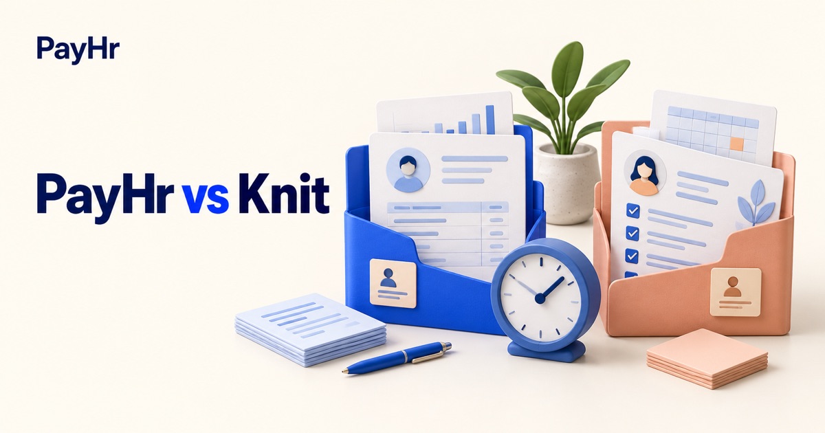 PayHr vs Knit: payroll, HR and pricing — illustrated payroll comparison.