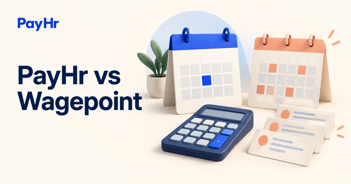 PayHr vs Wagepoint: pay frequency and monthly plans — illustrated payroll comparison.