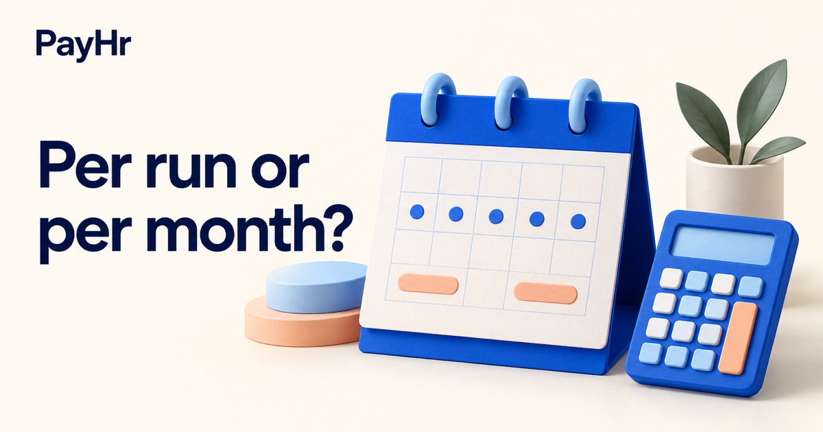 Payroll pricing per run vs per month: how to compare costs — illustrated payroll comparison.